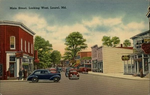Laurel,MD Main Street, Looking West, Drugs Sign Prince George's County Maryland - Picture 1 of 2