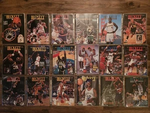 Lotto 18 riviste Miller Ewing Kemp Olajuwon Malone lutto Barkley Beckett - Foto 1 di 7