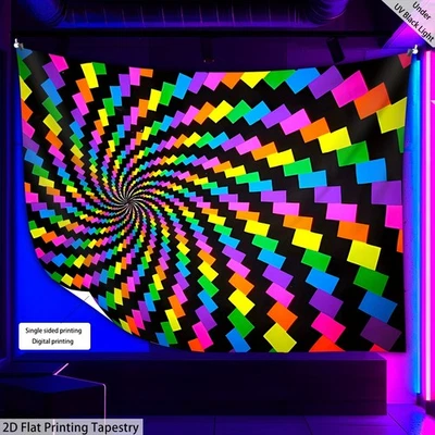 Tapiz de impresión plano 2D, plano 2D - 1 pieza formas geométricas de color arco iris - brillo Foto 1 de 4