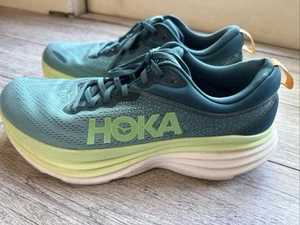 Men’s Hoka One One Bondi 8 Shoes Green Running 1123202 DLOM Size 11D - Picture 1 of 10