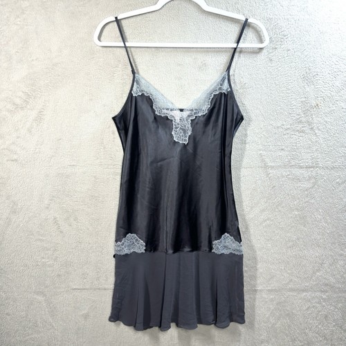 UNDERCOVER Victoria’s Secret Angels Abito Slip Raso Setoso Lingerie Grigio Donna S