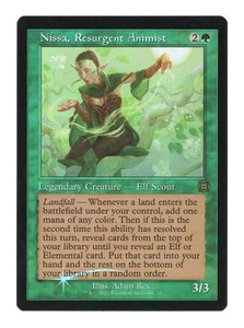MTG - Nissa, Resurgent Animist - Retro Frame Foil - MOM: The Aftermath - NM - Picture 1 of 2