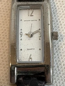 Jaclyn Smith Wrist Watch Quartz Parts Only Needs Repair 1/2" Wide x 1 1/4" - Picture 1 of 6