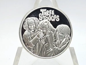 1oz .999 Fine Silver "Three Stooges" Art Round **HARD TO FIND** #2 - Picture 1 of 2