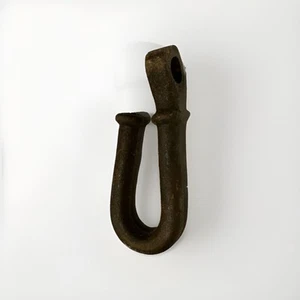 Vintage 4.75” Forged Industrial Hook from Farm, Closed Loop w/ Flat End - Picture 1 of 8