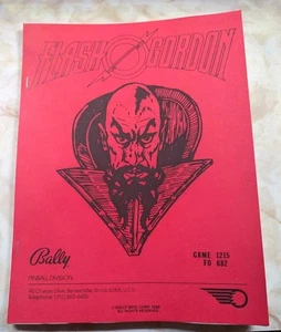 Bally 1980 Flash Gordon flipper manuale con schemi pieghevoli ristampa quartier generale - Foto 1 di 3