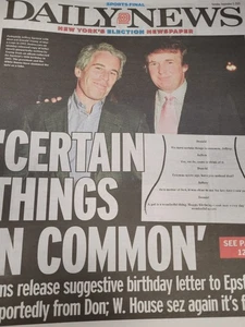 DONALD TRUMP EPSTEIN CERTAIN THINGS IN COMMON NY DAILY NEWS 9/9 2025 - Picture 1 of 1