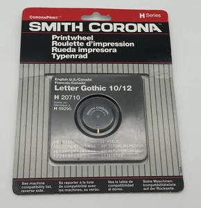 Vintage Smith Corona Schreibmaschine Druckrad Buchstabe Gothic 10/12, H Serie NEU - Bild 1 von 2
