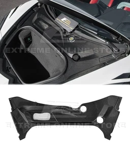 Dry CARBON FIBER Front Trunk Cover Fits 20-Up Corvette C8 Upper Trim Replacement - Picture 1 of 23