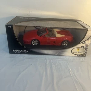 Hot Wheels Elite Ferrari F355 Spider Convertible 1:18 Diecast Modelo Rojo BLY34 - Imagen 1 de 7