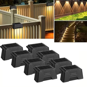 LED Deck Lights Path Garden Patio Pathway Outdoor Solar Fence Stairs Step Lamp - Picture 1 of 12