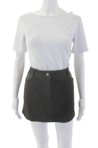 Alexander Wang Womens Cotton Zip Button Lined Denim Mini Skirt Black Size EUR 29 - Picture 1 of 6