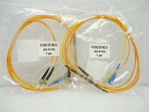 (NEW) Fiber Optic 2 meter SC (equip) to ST Mode Cable FA-DSC-DST-MC02  62.5/125  - Picture 1 of 2