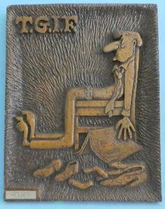 Vintage T.G.I.F. Wall Art Limited Edition by C. Plotner Poly Designs Inc 1978 - Picture 1 of 4