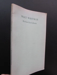 Bücher Buch Sammler Walt Whitman Oscar Löwe Sammlung NY Public Library 1953 - Bild 1 von 3
