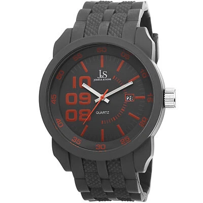 Nuevo Reloj Hombre Joshua & Sons JS63GY Deportivo Cuarzo Fecha Gris Correa Silicona Foto 1 de 4