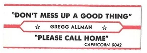 Jukebox Titelstreifen - Gregg Allman: "Don't Mess Up A Good Thing" / "Please Call" - Bild 1 von 1