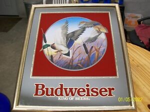 Budweiser Wildlife Mirror Beer Sign Item # 102-255 (G-57)