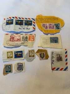 Vintage Germany Austria 10+ Stamp Lot On-Paper Ephemera Air Mail Trains Europa - Picture 1 of 6