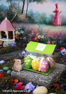 POTTERY BARN DECOUPAGE EASTER EGGS (6) -NIB- HARE’S TO A CHEERFUL DISPLAY! - Picture 1 of 8