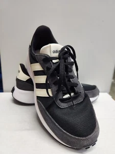 Adidas Womens Lifestyle Run 70s GW5609 Black White 3 Stripe Size 6 - Picture 1 of 12