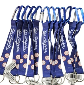 Set of 12 dodgers inspired blue  LA keychain party favor Keychain / go dodgers - Picture 1 of 2