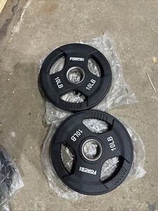 10 Pfund x 2 Olympiade 2" Gewichte gummibeschichtete Wechselplatten 20 Pfund insgesamt - Bild 1 von 3