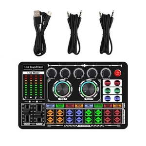 F999 Live Sound Card Professional Audio Equipment For Podcasts For Recording - Picture 1 of 14