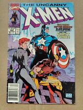 Uncanny X-Men 268 NEWSSTAND  Jim Lee Cover Captain America Black Widow 1990 VGFN