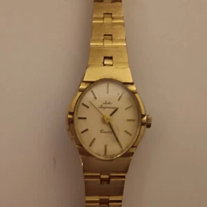 Gold Band Jules Turgenson Wrist Watch, Lady's, Quartz, for parts or repair - Picture 1 of 7