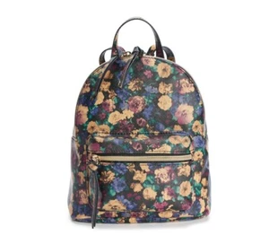 Camiseta y jeans, mini negro con mochila de cuero sintético floral multicolor - Imagen 1 de 6
