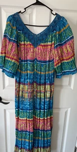 Naqui New York loose fit maxi tie dye Dress Muumuu 3X grannycore - Picture 1 of 5