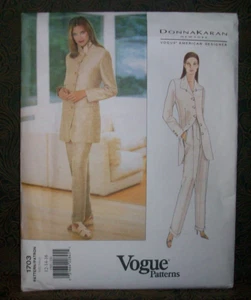 Giacca lunga e pantaloni VOGUE Designer vintage 1995 modello # 1703 Donna Karan 12-16 - Foto 1 di 2