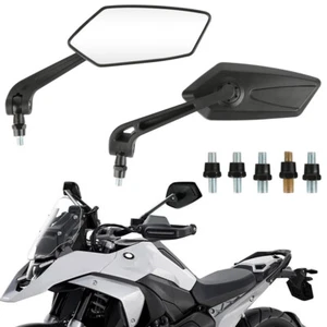 8mm/10mm Black Motorcycle View Mirrors For Yamaha DT250 XT500 DT400 DT360 TX500 - Picture 1 of 15