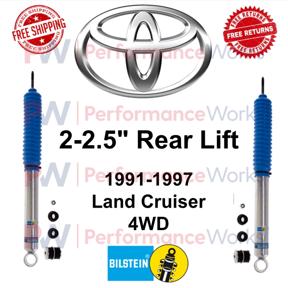 Par de amortiguadores traseros Bilstein B8 5100 2-2,5" para Toyota Land Cruiser 91-97 Foto 1 de 4