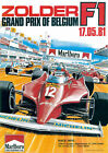 Formula 1 Retro Belgian Grand Prix A4 and A3 Poster Wall Art Free Postage