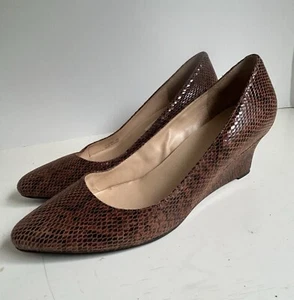 Cole Haan Grand Os Damenschuhe 10 B SCHLANGENKEILABSATZ braun Freizeit Corporate - Bild 1 von 12