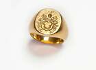 Antique 19K Gold Crest Men's Ring