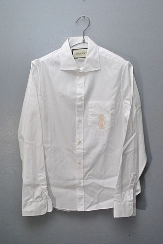GUCCI 38 Camicia Abito Emblema Bianco Autentica dal Giappone