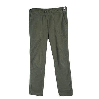 OshKosh B’gosh Boys Olive Green Cozy Fleece Drawstring Pants Size 8 - Image 1 of 4