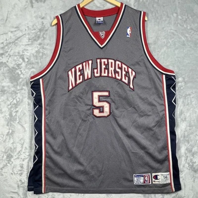 Vintage New Jersey Nets Jersey Mens 3XL Gray NBA Basketball Jason Kidd 90s - Image 1 of 4