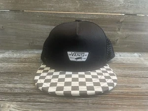 Sombrero de hombre Vans a cuadros blanco y negro espalda a presión - Imagen 1 de 9