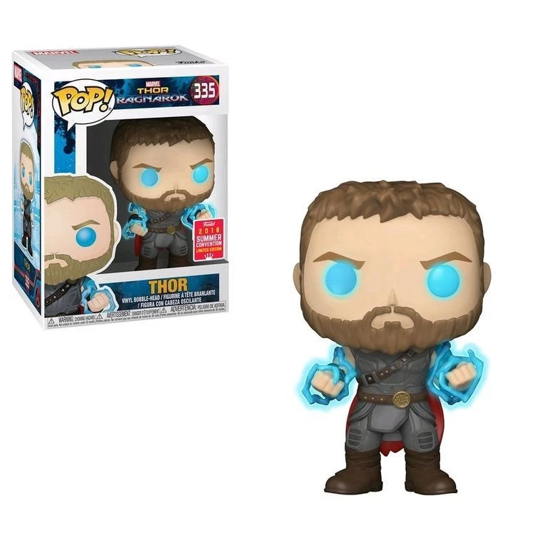 Funko Pop Marvel Thor Ragnarok With Odin Glow In Dark 2018 SDCC #335 Vinyl Figur - Imagem 1 de 1