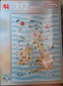 RARE Jumbo Falcon Deluxe 'Map UK & EIRE' 352 Extra Large Pieces. NEW SEALED - Picture 1 of 9