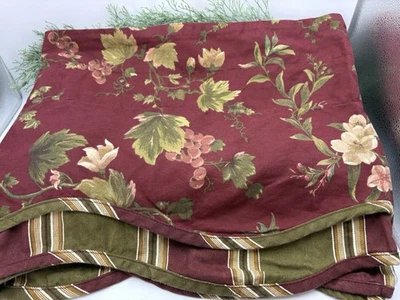 Juego de 6 uvas Chianti Cabernet Waverly 16" x 74" borgoña festoneada Foto 1 de 4