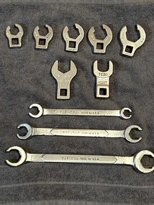Mac Tools 5 Piece 3/8 Crow Foot Wrench Set 1/2-3/4 & Mac CO 22 &Bonney TC20 & .. - Picture 1 of 7