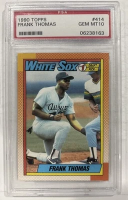 1990 Topps Frank Thomas #414 PSA 10 GEM MT HOF ROOKIE CARD - Image 1 of 2