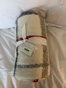 Pottery Barn Royce Plaid Throw New With Tag - Picture 1 of 5