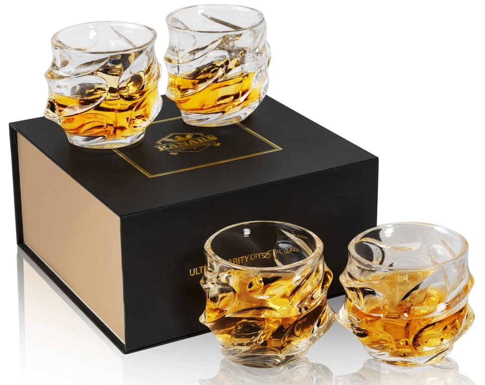 Juego de vasos de whisky KANARS 320 ml vasos grandes escoceses taza de vodka regalo para hombres Foto 1 de 4