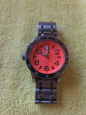 Nixon Refined 38-20 Women’s Watch Stainless Steel Coral Dial 6.75" WRIST  - Image 1 of 4